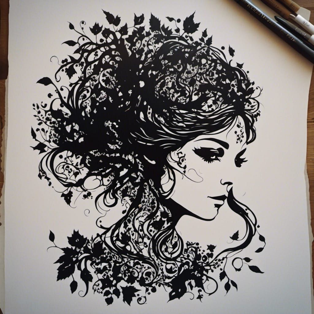 Dramatic Silhouette Portrait of a Human Figure