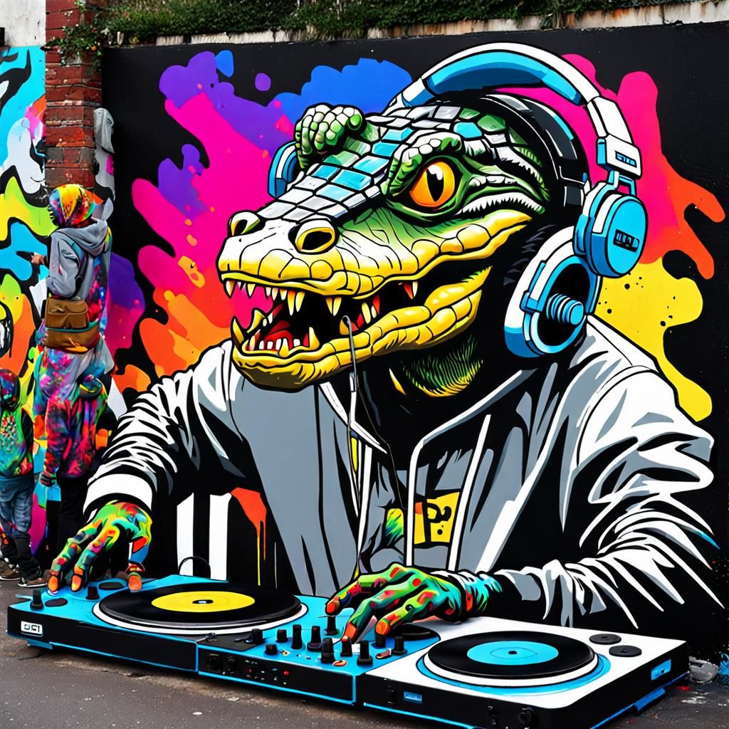 Cute baby Alligator Zombie  By Wes