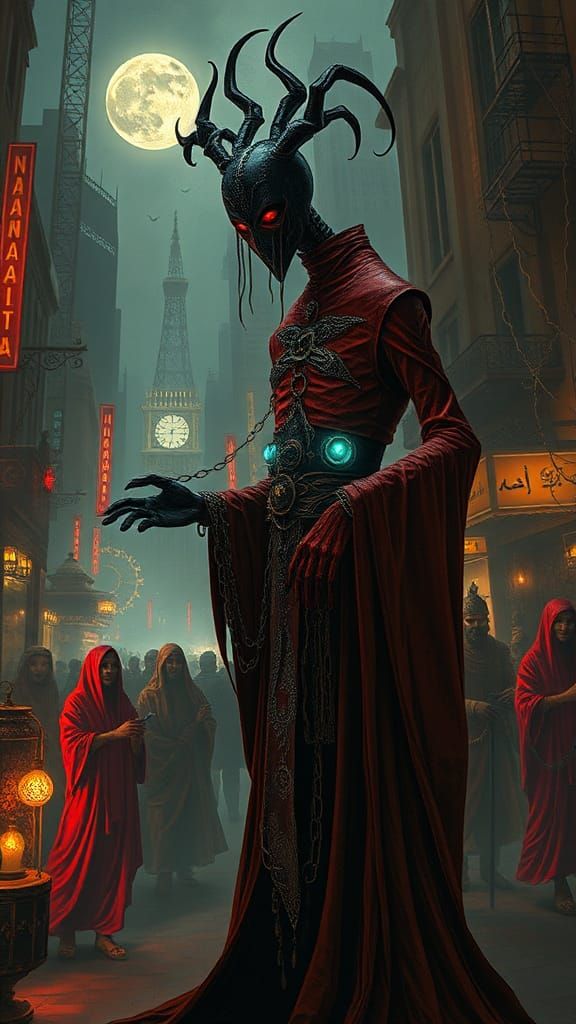 Nyarlathotep, the Crawling Chaos, Among Worshippers