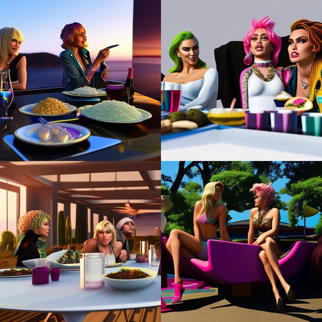 Miley, Madonna, Marilyn: Brunch Concept Art