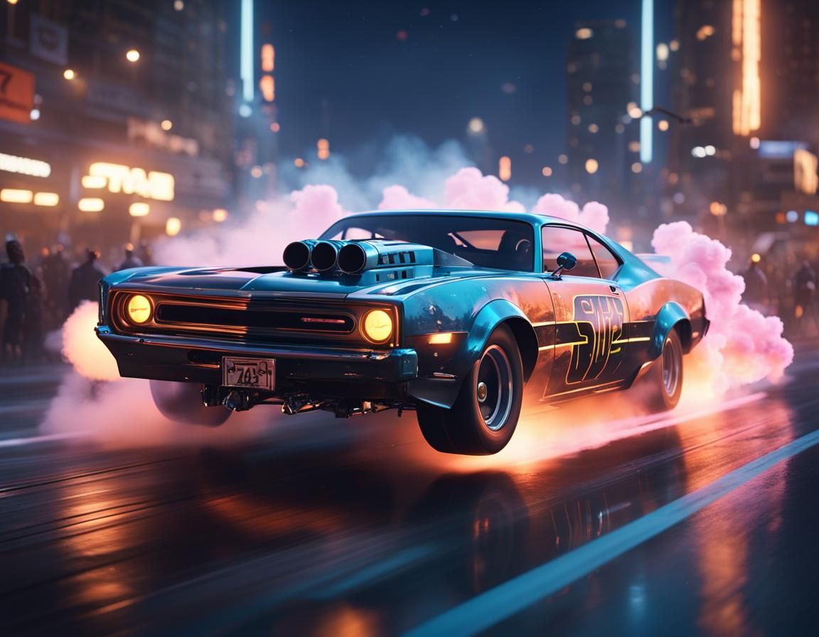 Star Wars Inspired Car Does Drag Racing at Night