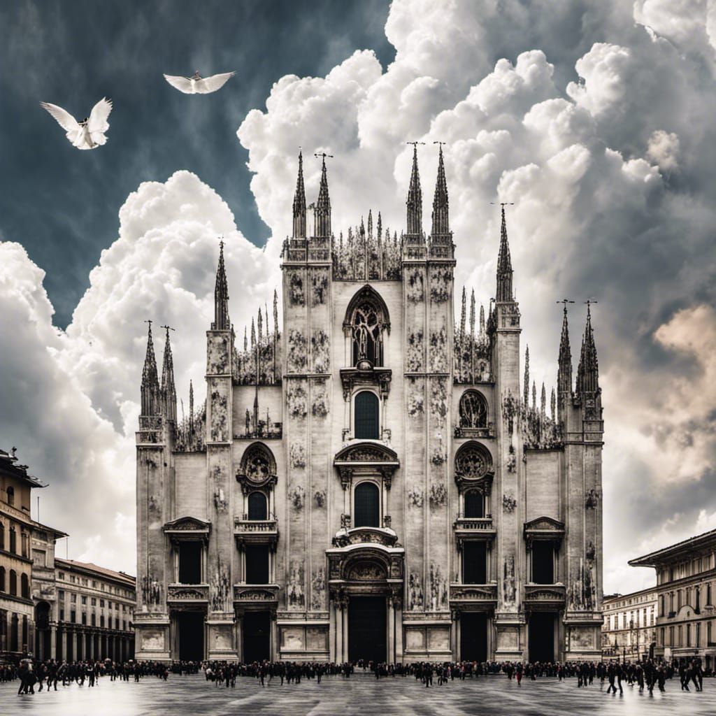 Milan Cathedral Reaching the Sky with Angels