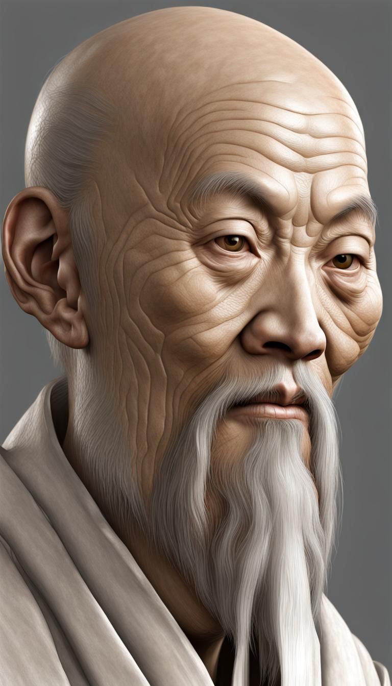 Realistic Portrait of Lao Tzu in Ultra-High Resolution