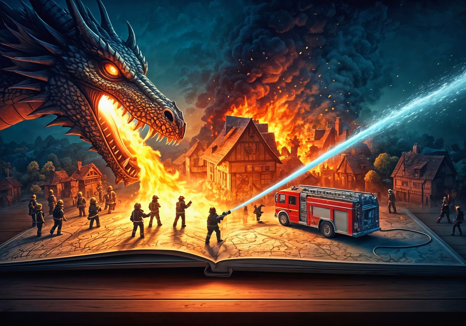 Dragon's Breath Ignites Pop-Up Book Village