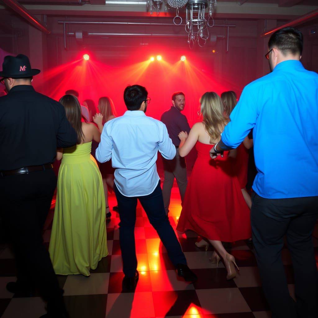 Vibrant Disco Dance Scene