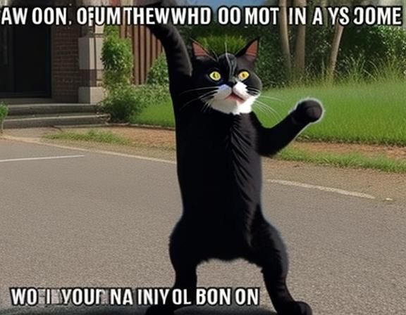 Funny Dancing Cat Meme with Subtitles