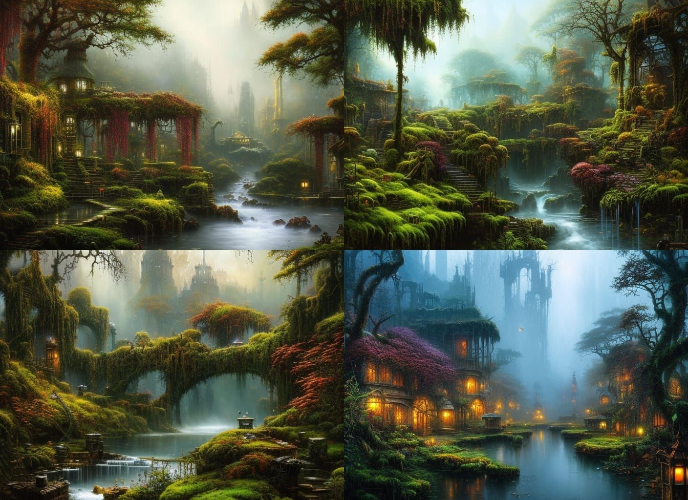 Lush Dystopian Cityscape Reclaimed by Nature