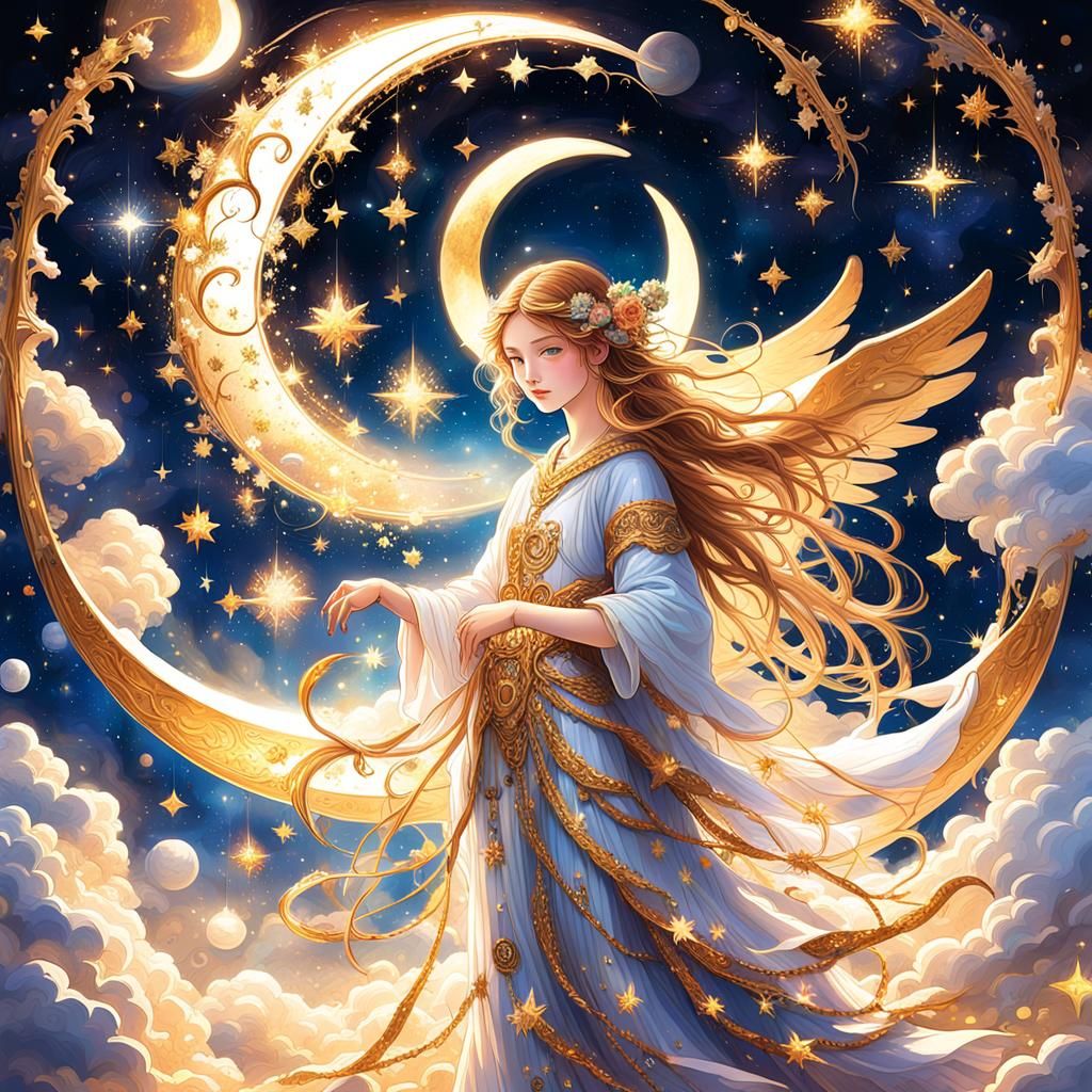 Celestial Angel in a Cosmic Landscape