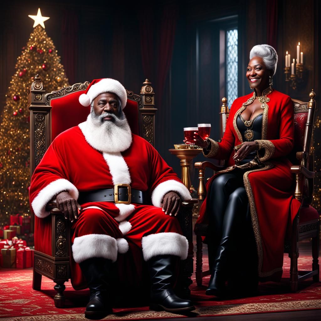 Black Santa and Mrs. Claus: Fantasy Concept Art