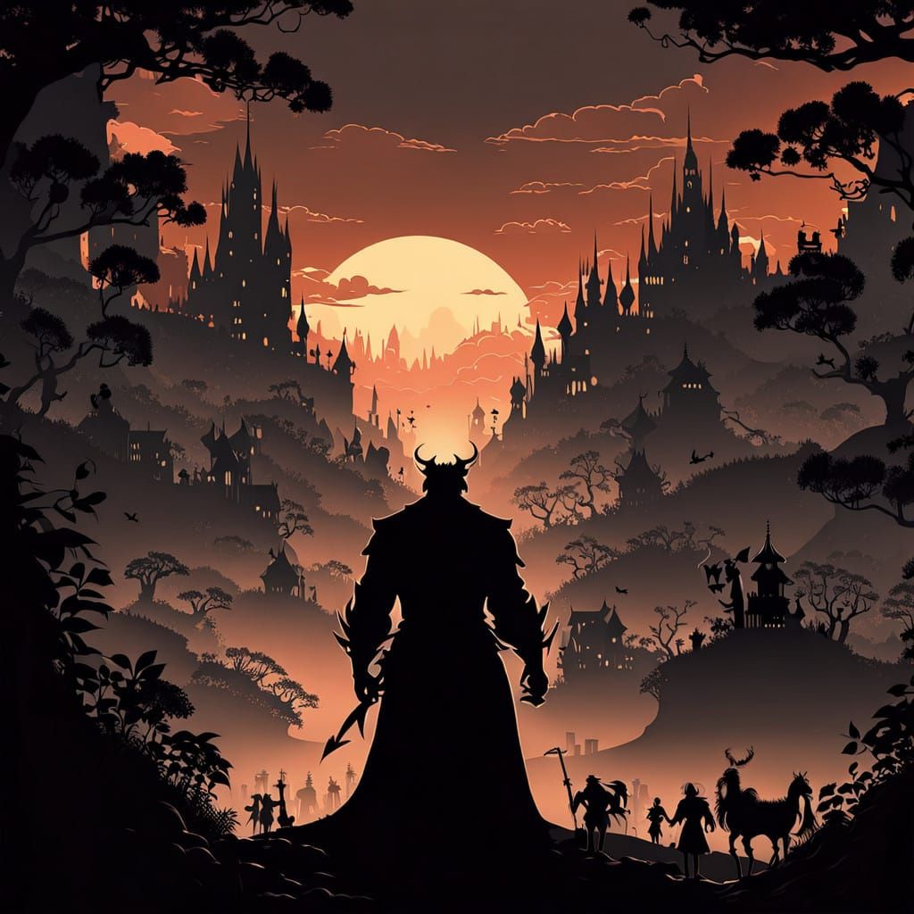A Haunting Silhouette Art Masterpiece of a Desolate World