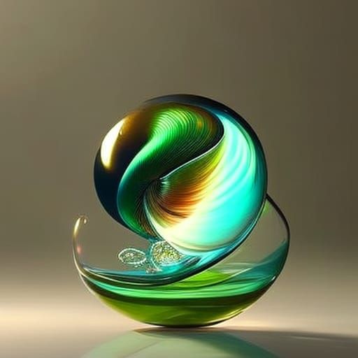 Rainforest Landscape Inside Transparent Snail Shell