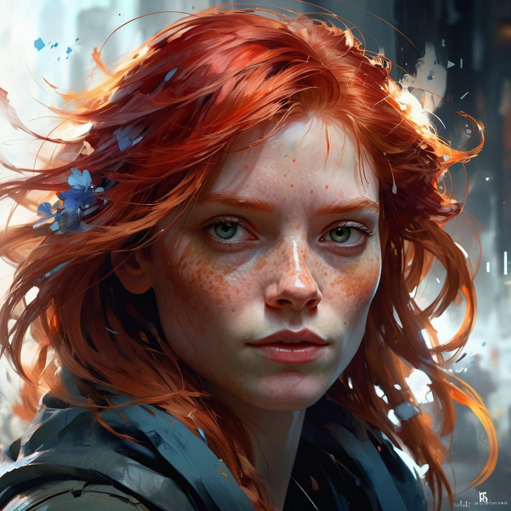 Redhead Portrait in Artgerm Style, Trending on Artstation