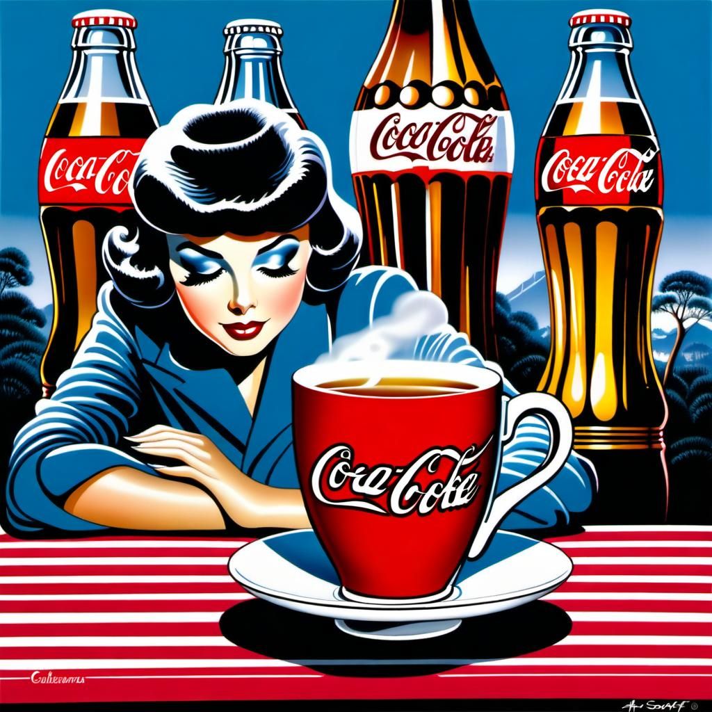 Coke Colors: Childhood Dreams in Street Art Style