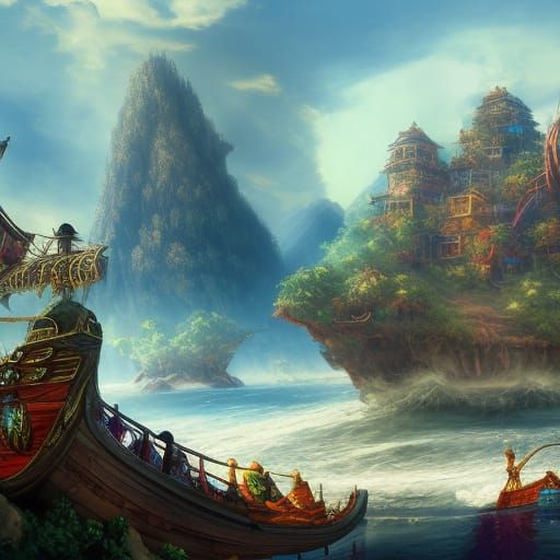 Island of Pirate King: Detailed Matte Painting