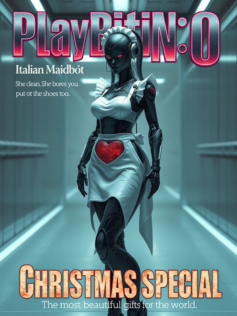 Maid Cyborg in Futuristic Environment