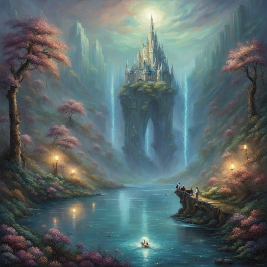 Whimsical Argonaut Sails Through Enchanted Waters in a Dream...