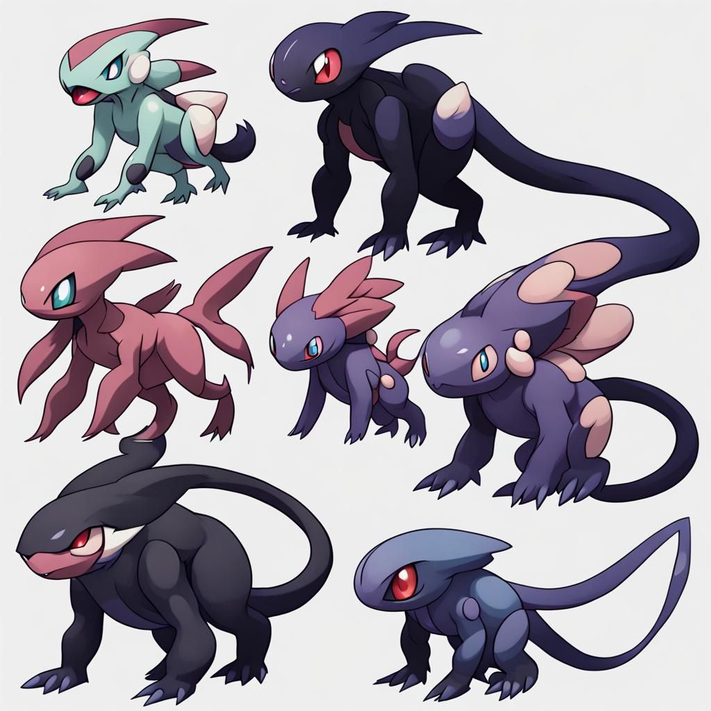 Eevee Evolution Concept Art from Pokemon