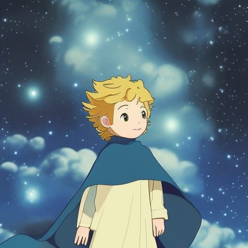 Little Prince in Starry Night, Anime Style