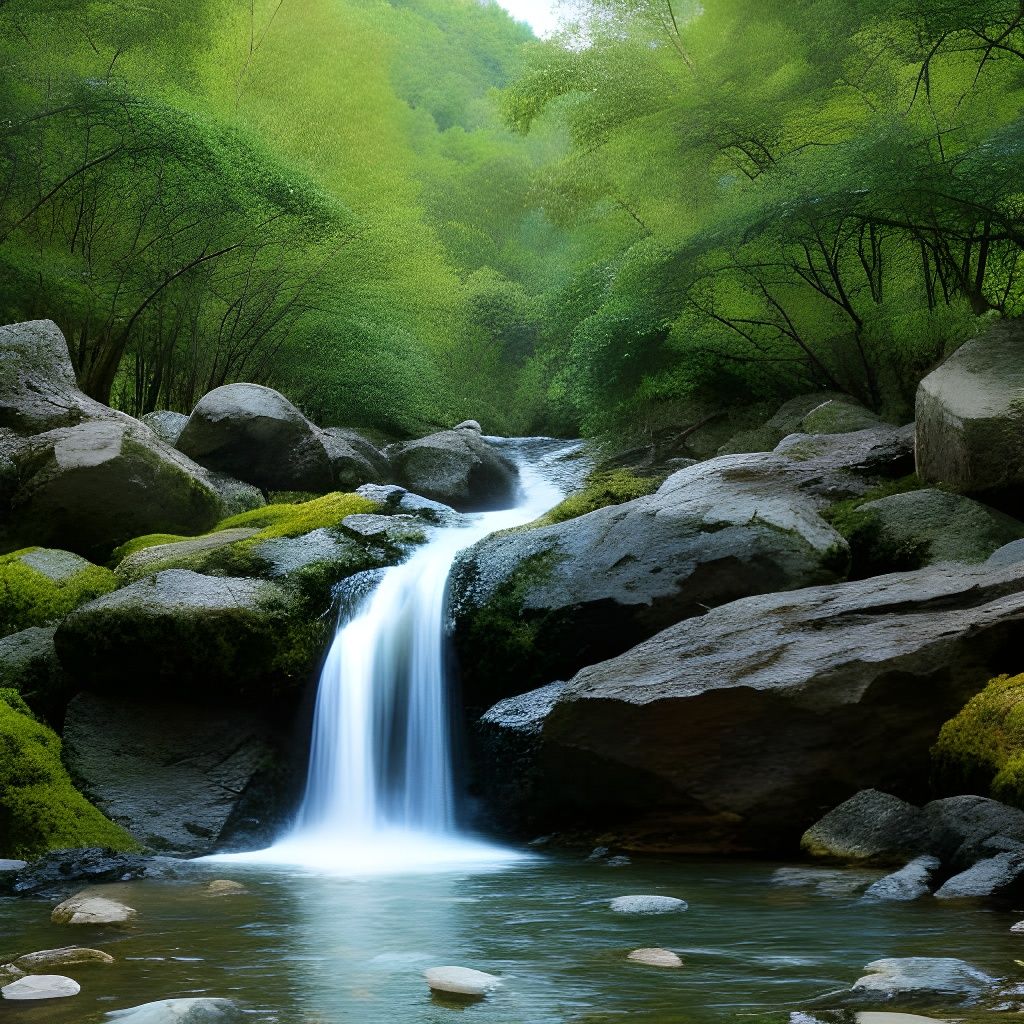 Ethereal Landscape Beyond a Rustic Grove