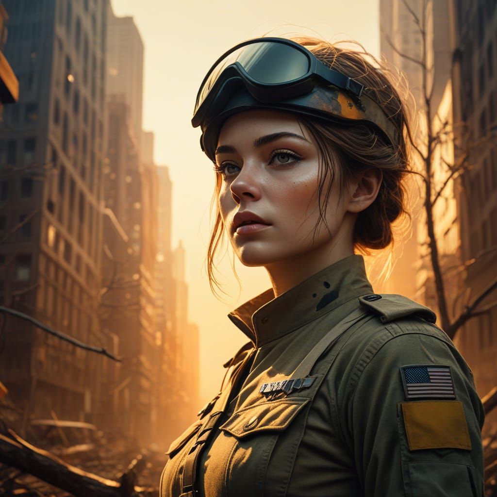 Ethereal Dreamscape of a Fractured Soldier