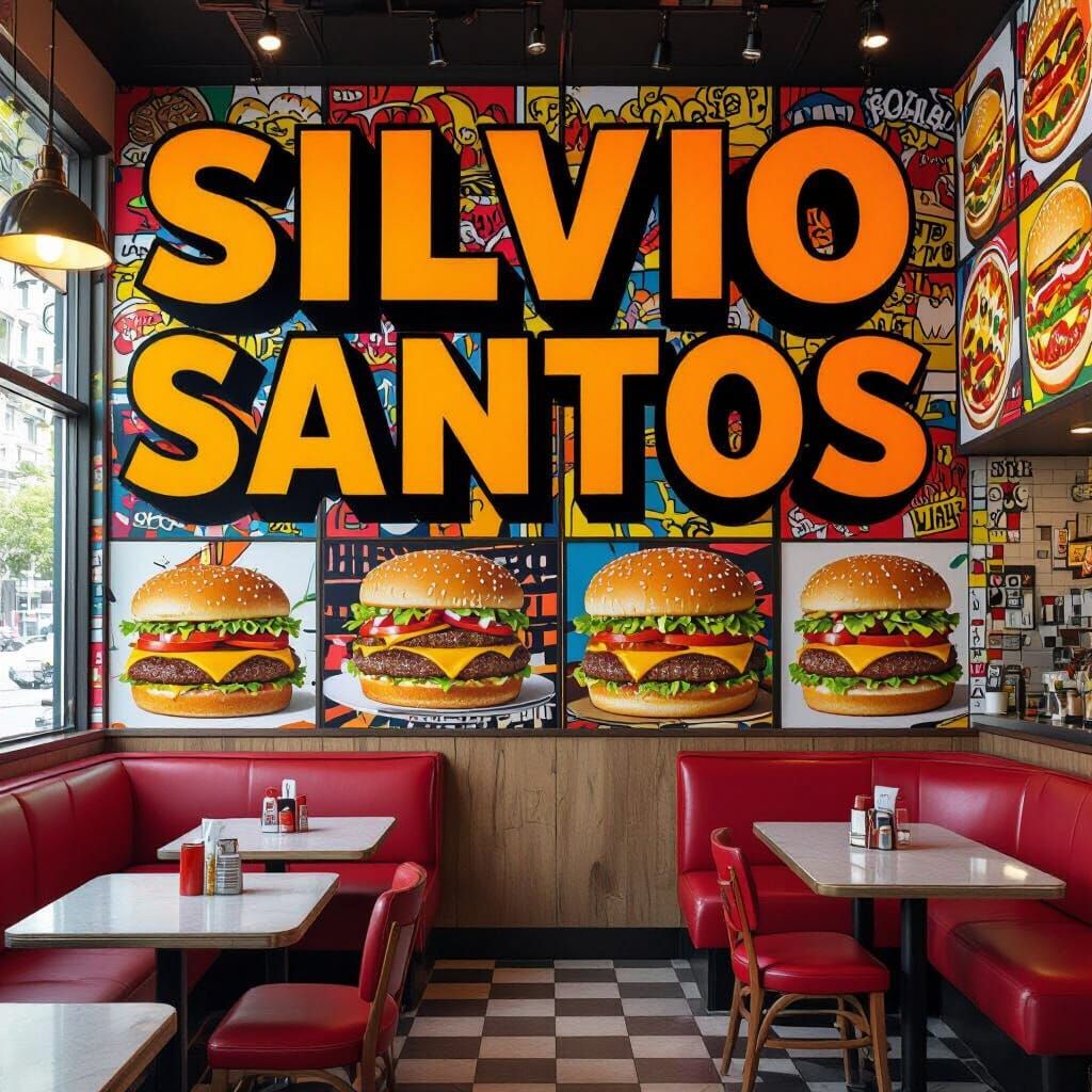 Burger Joint in Pop Art Style