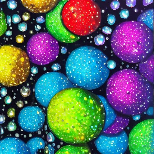 Crushed diamonds dotted black pearls pyriate