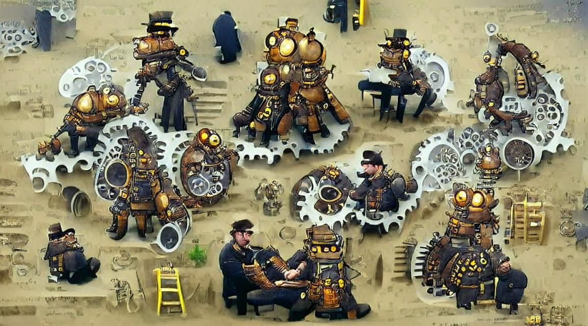 Steampunk Engineers Assemble a Mechanical Marvel
