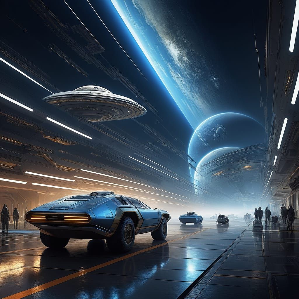 Surreal Futuristic Cityscape Unveils Cosmic Secrets