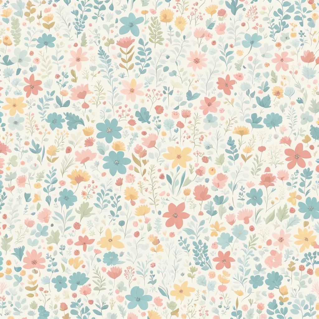 Pastel Floral Pattern: Seamless Delicate Design