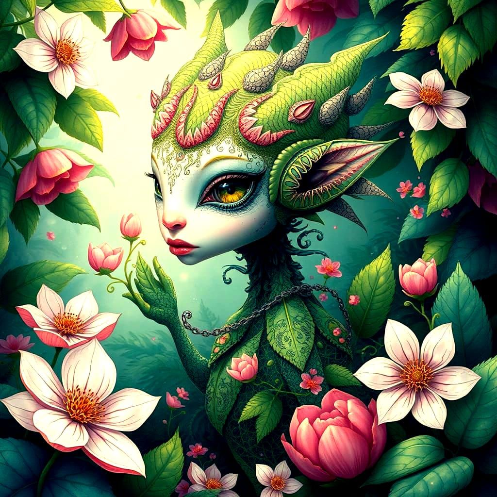 Phytomorphic Being in Abstract Style