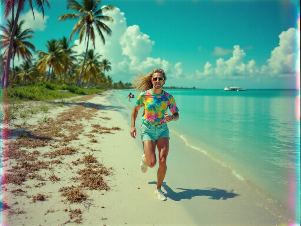 Retro 80s Style Photography Portrait