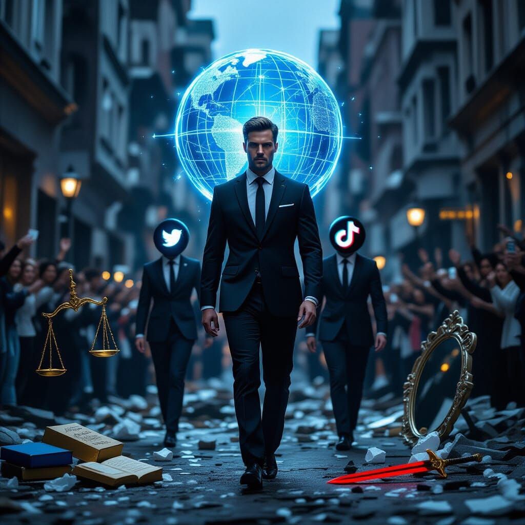 Internet's Rise: A Dark Cyberpunk Vision