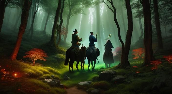 Leprechaun and Unicorn in Mythical Realism