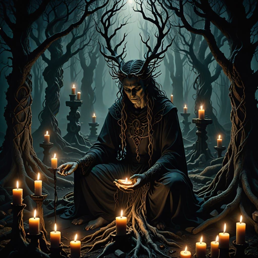 Mystical Ritual in Dark Fantasy Art