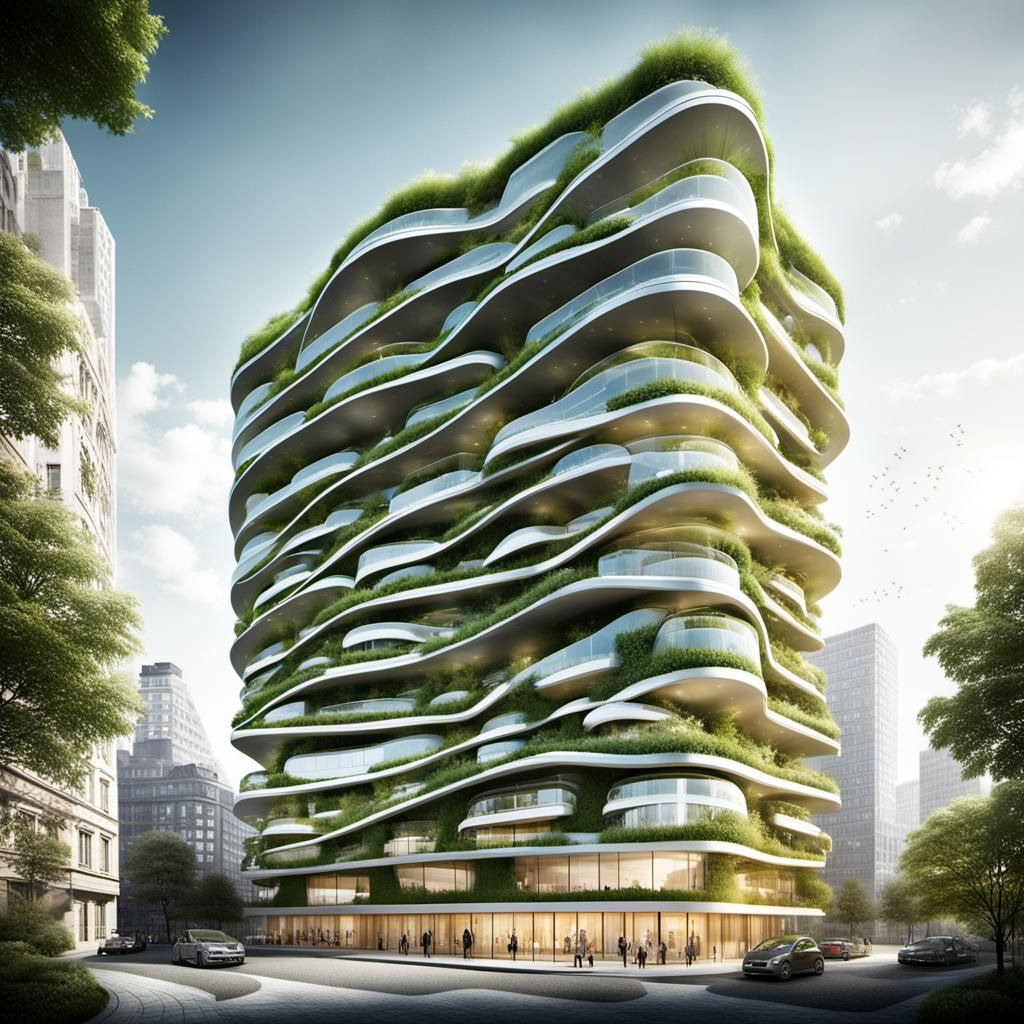 Futuristic Biomimetic Green Sustainable Smart Penthouses