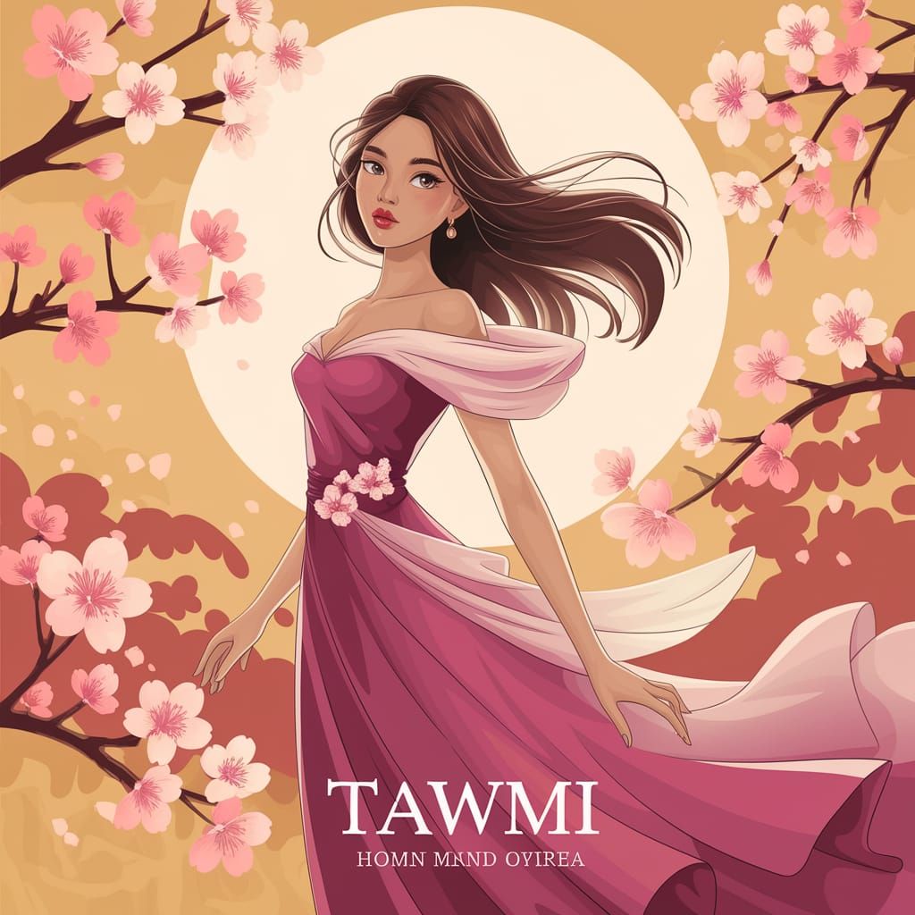 Elegant Cherry Blossom Goddess
