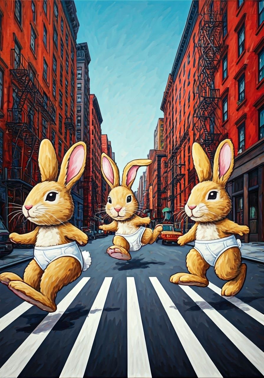 Rabbits Run Wild: A Whimsical Street Art Adventure
