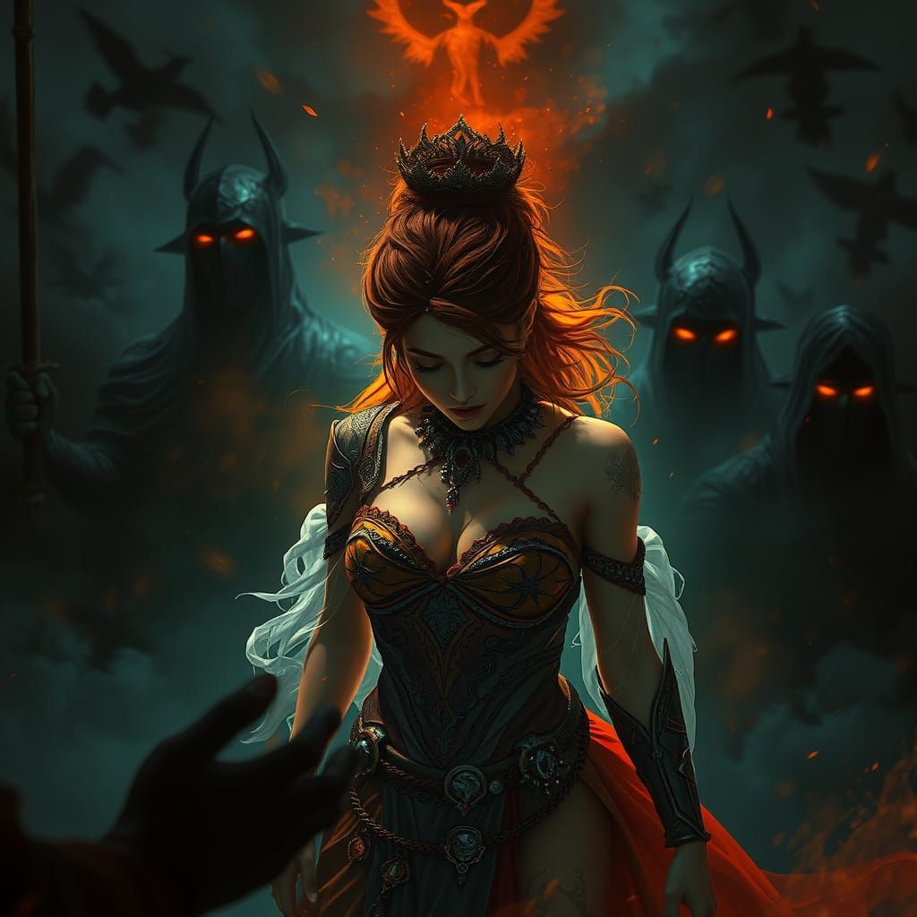 A Modern Princess Confronts Rebellion in Dark Mystical Atmos...