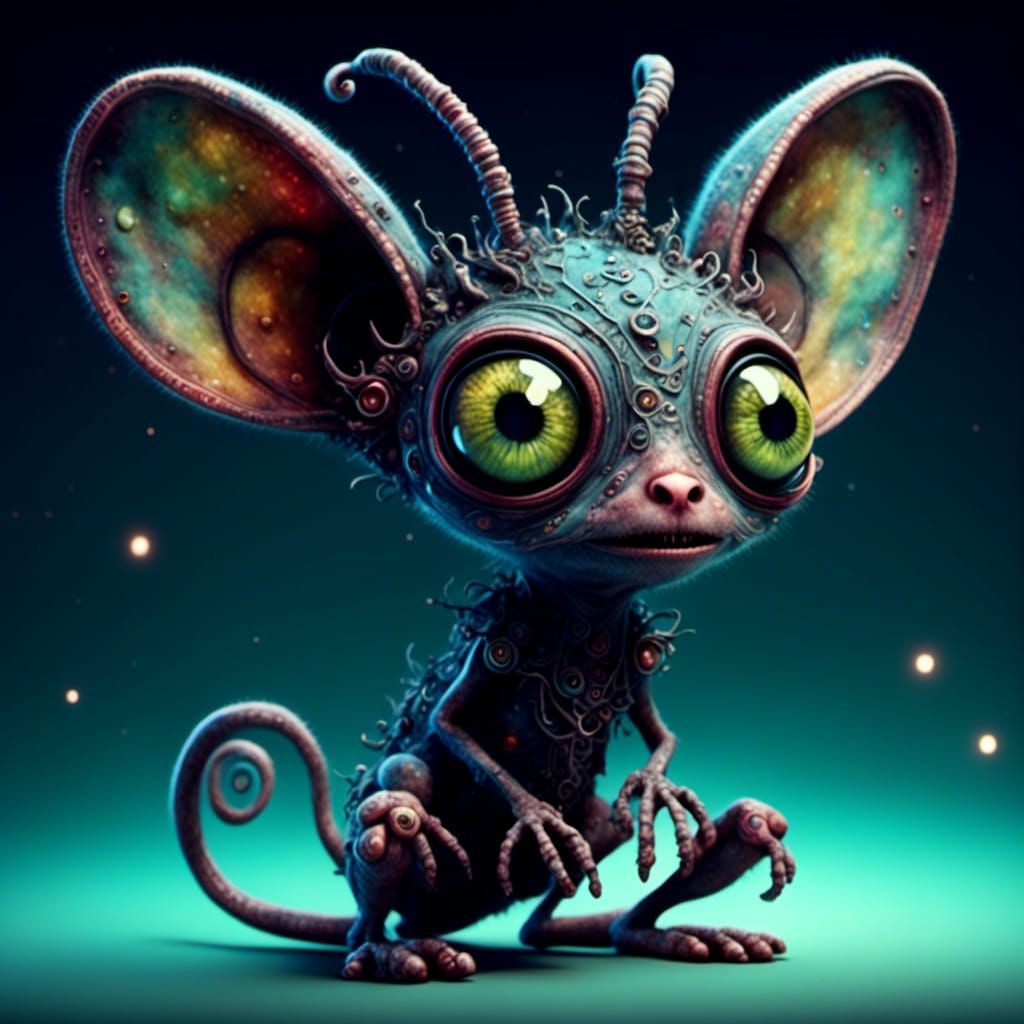 Adorable Alien Creature with Gigantic Ears