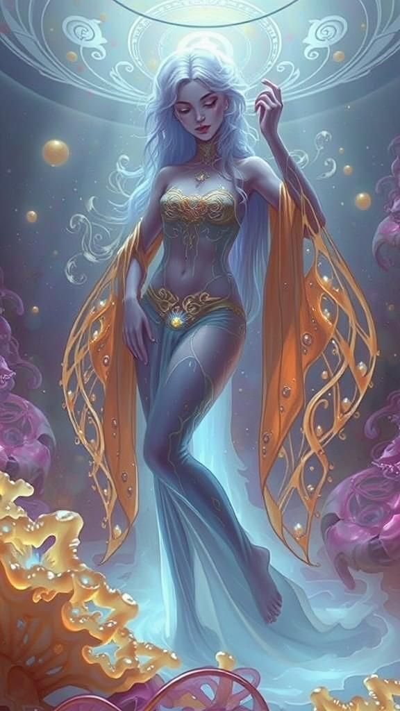 Bathing Beauty in Golden Light: A Surreal Vision