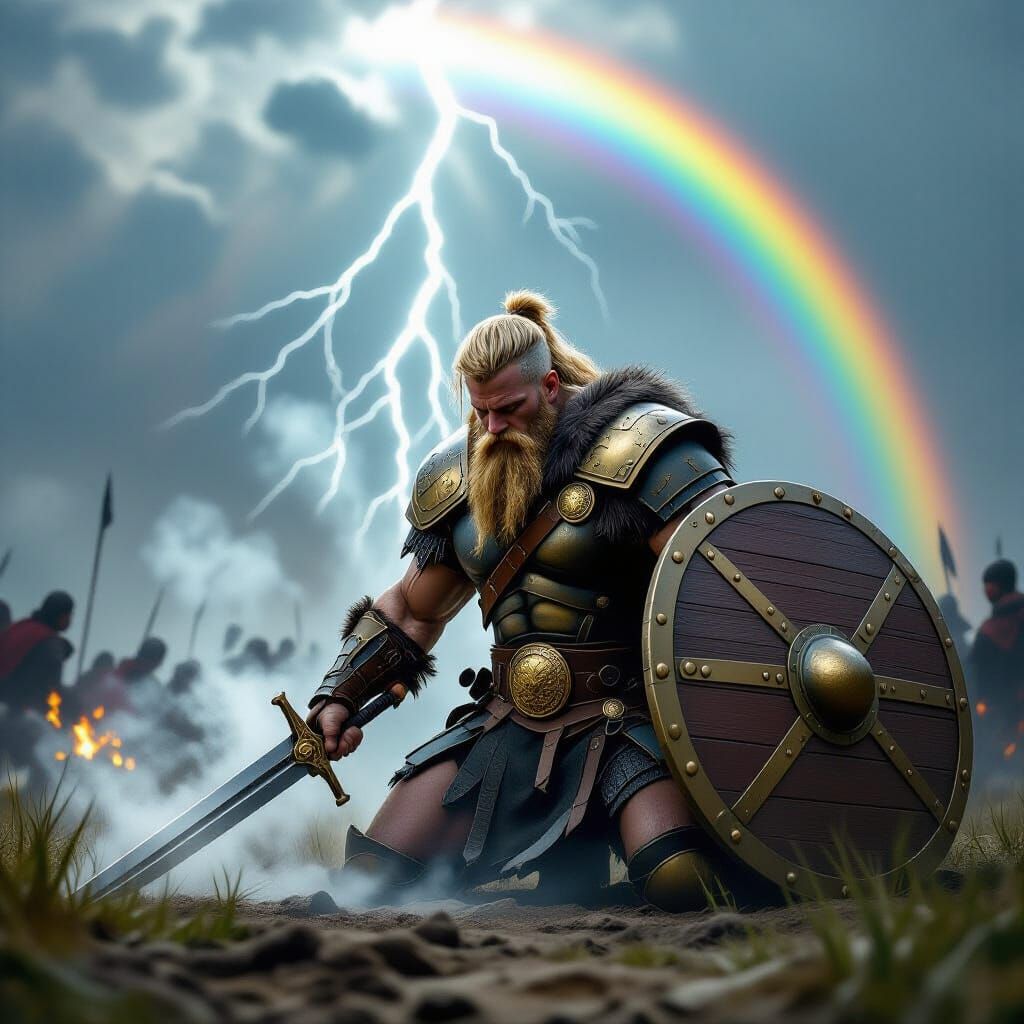 Barbarian's Last Stand on Dark Ages Battlefield