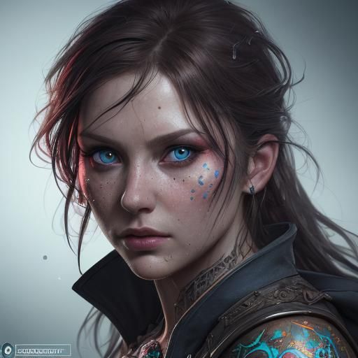 Hyperrealistic Winding Path of Life: Splash Art