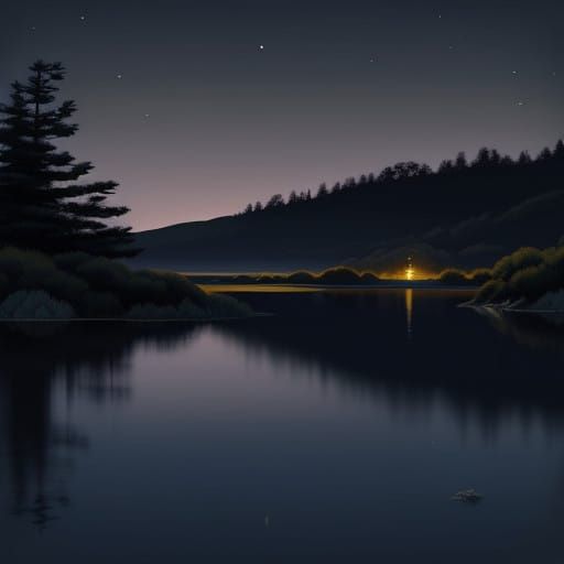 Soothing Nighttime Serenity in Gentle Hues