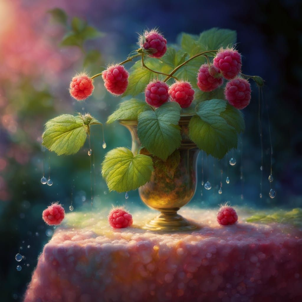 A Serene Raspberry in Soft Focus