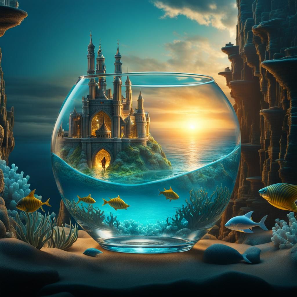 Atlantis Found: Sunken City in Glass of Water