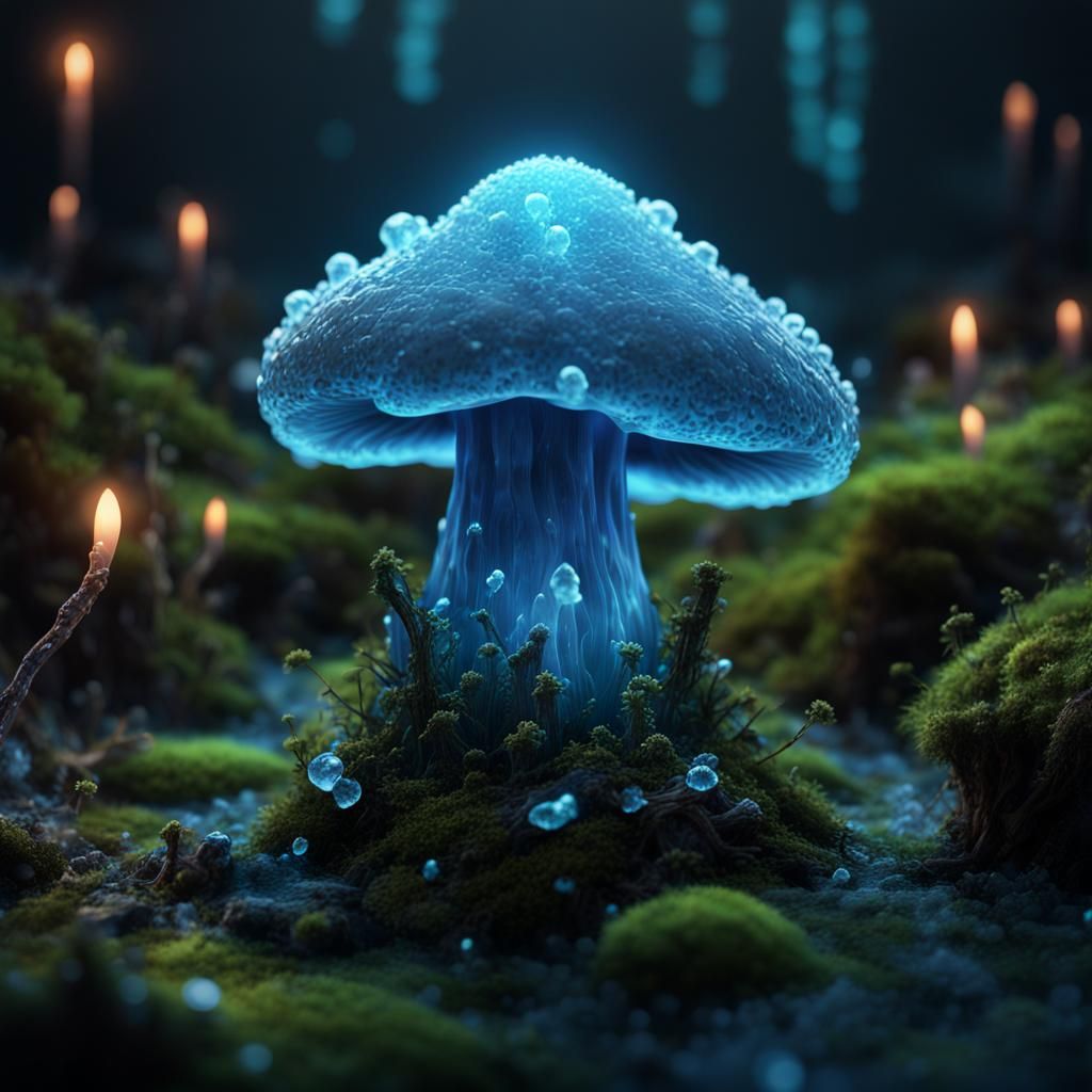 Bioluminescent Mushroom Forest v3