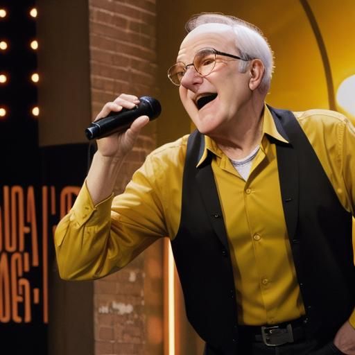 Comedian's Stand-Up Monologue with Chat Bubble