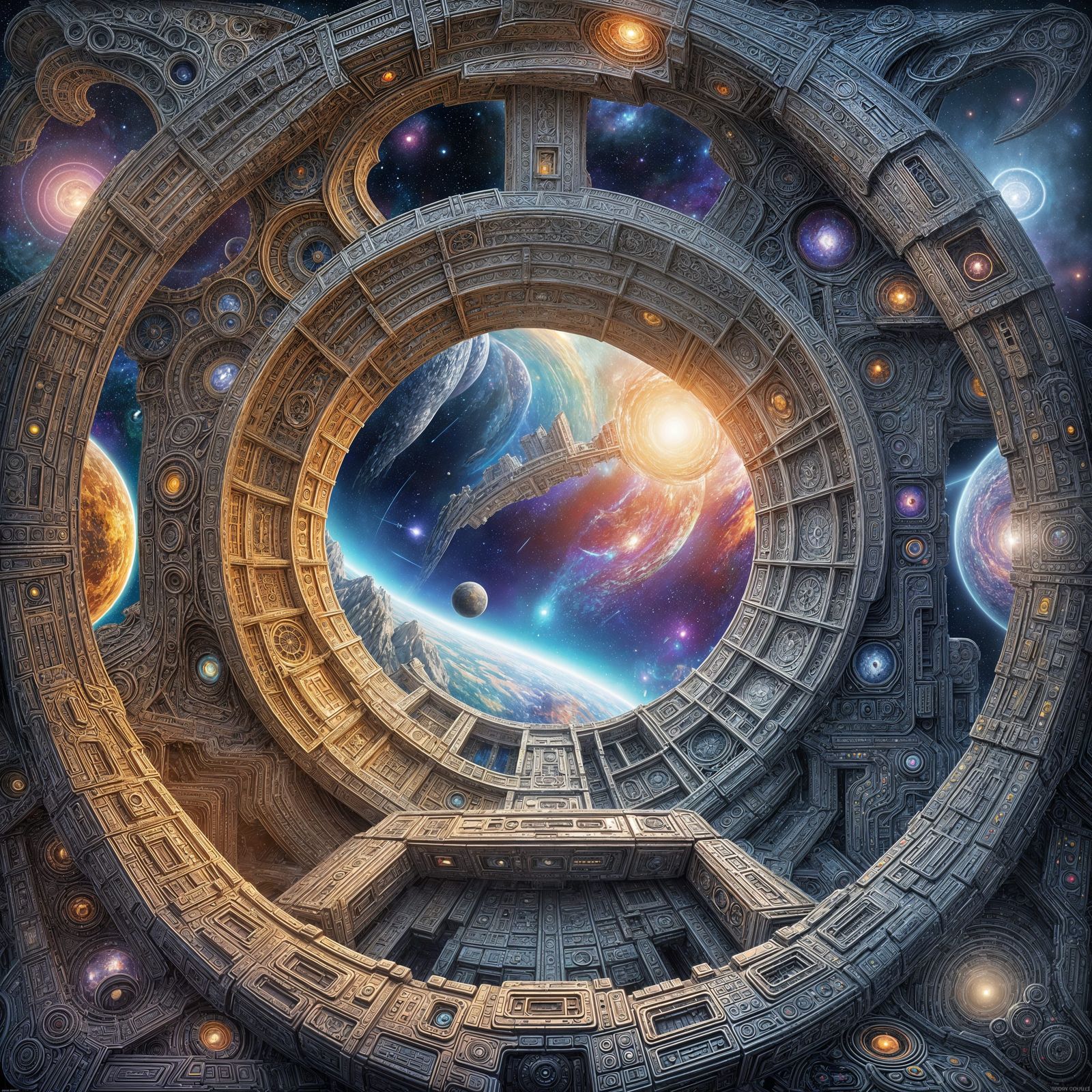 Colorful Sci-Fi Portal to Another Galaxy