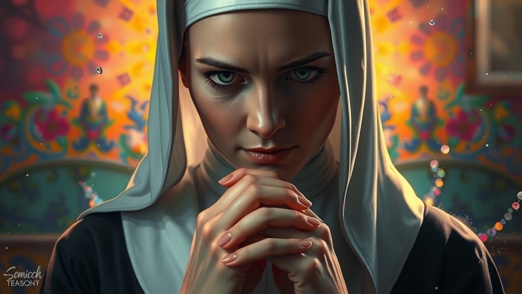 Shocking Figure Causes Nun to Clutch Rosary