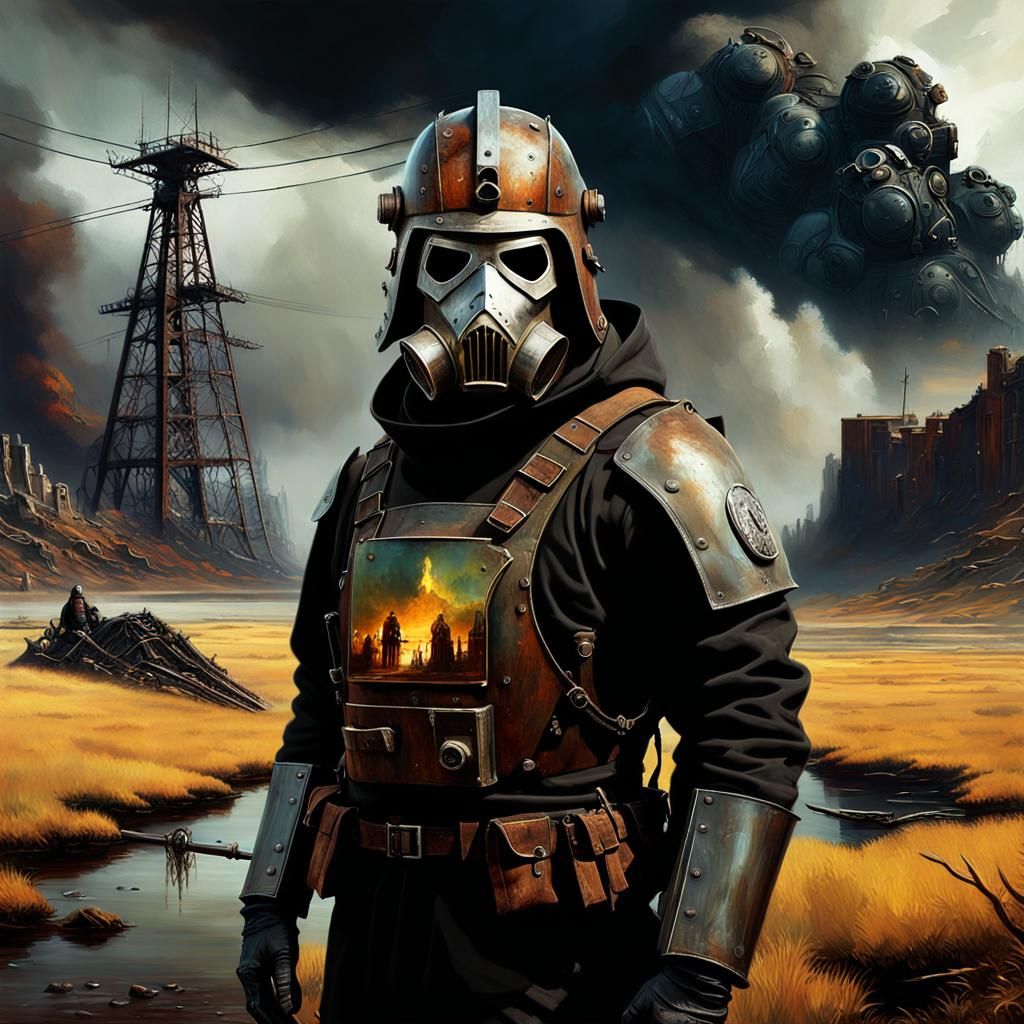 Post-Apocalyptic Soldier in Nuclearpunk Wonderland